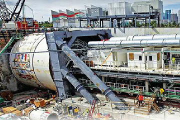 Tunnel Machine Raft Slab, Port of Miami, Florida, USA 300 Tons